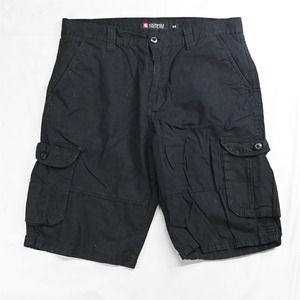 Southpole 34 x 12"‎ Black Ripstop Cargo Shorts